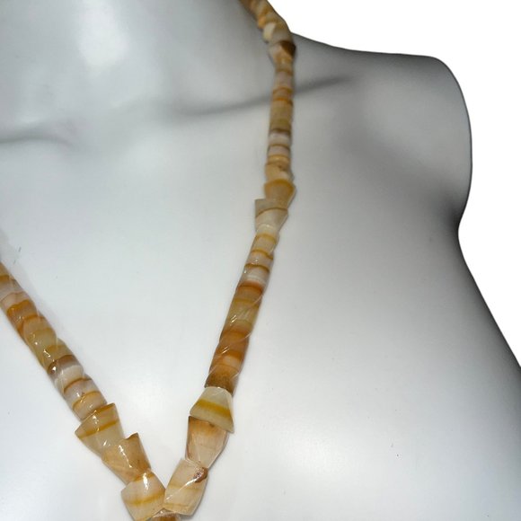 Vintage Honey Quartz Pendant with Mexican Onyx Necklace - Picture 3 of 10
